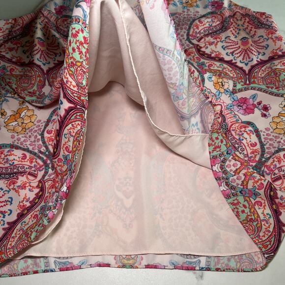 TABITHA WEBB Womens Pink Floral Print Sleeveless Flowy Top V Neck XL Blouse NEW - Picture 6 of 9